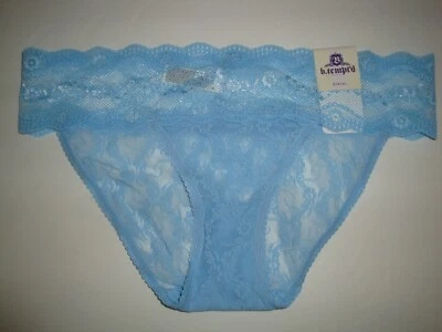 Nuevo b.tempt'd by Wacoal Encaje Beso Bikini Panty 978182 Azul Talla M Foto 1 de 2