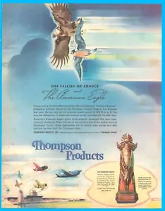 1937 Thompson Trophy aereo da corsa STAMPA ANNUNCIO American Eagle falcon Los Angeles - Foto 1 di 3