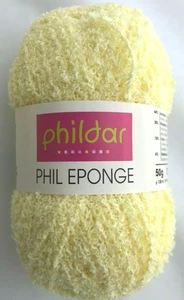 Phildar Phil Eponge #02 zitronengelb Fingern Boucle Garn Knäuel Acryl - Bild 1 von 4