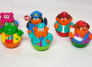 Lote de 6 figuras Playskool Weebles pingüino Billy cabra perro correo cerdito rana cachorro - Imagen 1 de 22