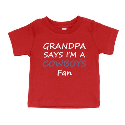 Funny Quote Humor 礼物 学步儿童 青少年 T 恤 爷爷 说我是牛仔 粉丝 — 第 1/2 张图片