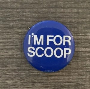 "I'M FOR SCOOP" Pinback Button campaign button Vintage 1960's - Picture 1 of 2