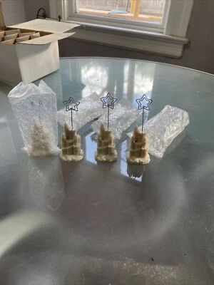 Set Of 4 Sandcastle 3-D Photo Wire Clip Picture Holder Frame - Image 1 of 2