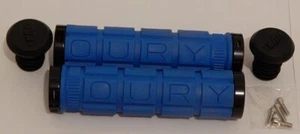 ATV/JetSki/Snow Handlebar Grips Oury Blue double Clamp locks/with end Plugs New - Picture 1 of 1