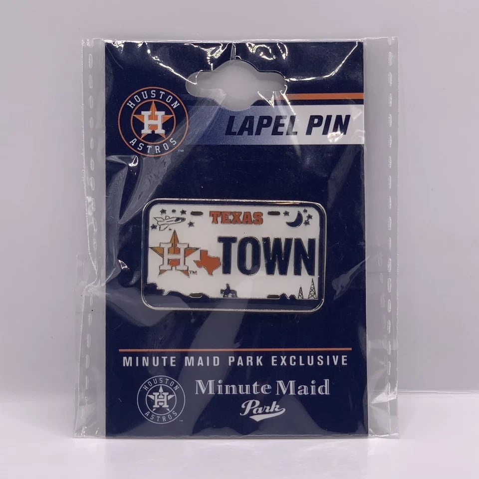 H-TOWN LICENSE PLATE Houston Astros Logo Lapel Pin Minute Maid Park Exclusive 🔥 - Image 1 of 1
