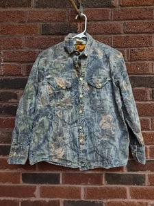 Vintage Trail Crest Journey Size Large Camo Button Down Long sleeve Superfluage - Picture 1 of 8