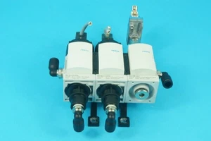 Festo 2x MS4-EE-1/4-10V24 Solenoid valve + MS4-FRM-1/4-Y G1/4 529556 Switch - Picture 1 of 3