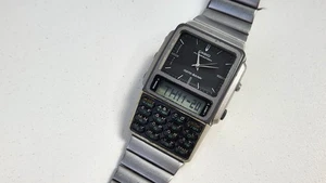 VINTAGE CASIO ANA DIGI DATA BANK CALCULATOR WATCH ABC-30 MADE IN KOREA - Picture 1 of 12
