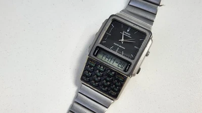 VINTAGE CASIO ANA DIGI DATA BANK CALCULATOR WATCH ABC-30 MADE IN KOREA - Image 1 of 4
