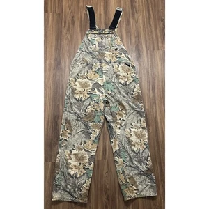 VTG Walls Mens Green Realtree Camo Carpenter Overalls Bibs Men's Sz 40x32 USA - Picture 1 of 14