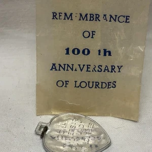 Medaille Unserer Lieben Frau von Lourdes Aluminium Herzform - Bild 1 von 6