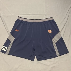 Pantalones Cortos Under Armour 2XL Emitidos por el Equipo Auburn Tigers Emitidos por el Jugador Azul Raro - Imagen 1 de 13