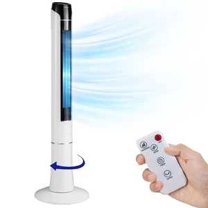 Portable 48" Tower Fan 80 °Oscillating Bladeless Fan w/Remote & LED Control - Picture 1 of 10