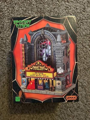 NEW 2025 Lemax Spooky Town Fright Night Cinema - movie theater halloween village