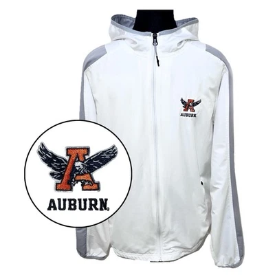 Auburn Tigers Under Armour Windbreaker UM1910 White Warm Up Jacket - Size Medium - Image 1 of 4