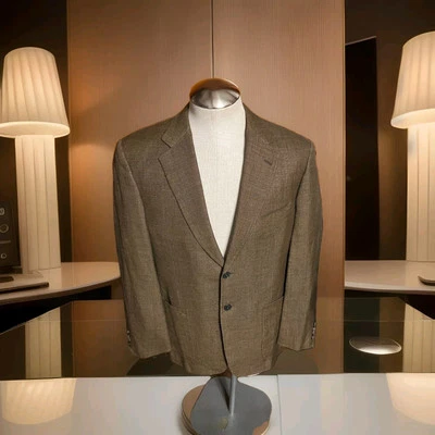 Abrigo deportivo Belvest mezcla de lana/seda/lino/algodón talla 42R EE. UU./52R UE en marrón Foto 1 de 4