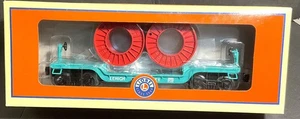 Lionel Lehigh Valley Depressed Center Flat Car 6-26603 con bobine - Nuovo con scatola - Foto 1 di 9