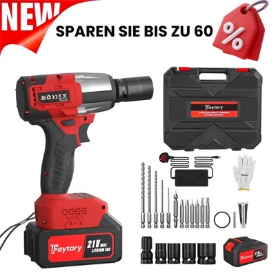 Bürstenloser 3500W 1/2'' Akku Schlagschrauber 2000Nm Elektrischer Akkuschrauber - Bild 1 von 4