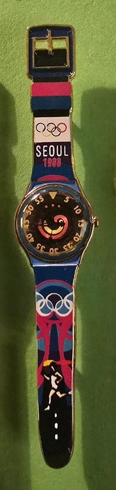 Reloj Atlanta Olympic 1996 Seúl 1988 solapa pin - escaso Foto 1 de 1