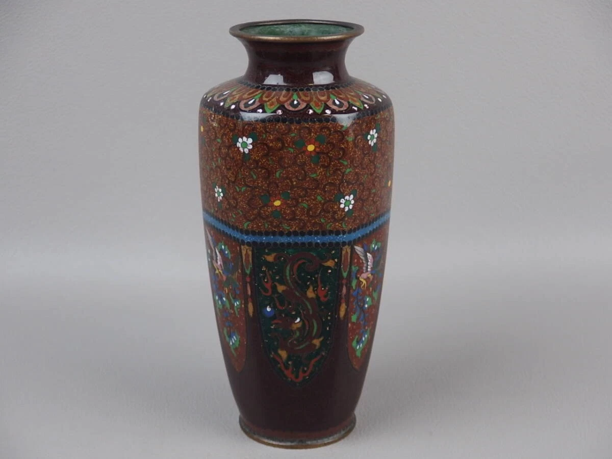 景泰蓝古董原始1900-1940 年日本花瓶| eBay