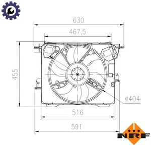 FAN ENGINE COOLING 47899 FOR M 281.910/H4B 409 0.9L M 281.920/H4DA401 1.0L 3cyl - Picture 1 of 9
