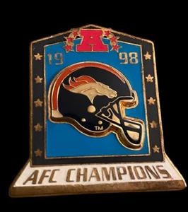 1998 DENVER BRONCOS AFC Champions Pin back Vintage by Pro Specialties - Picture 1 of 6