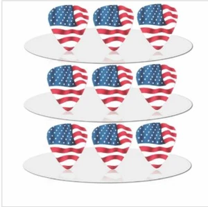 US Flag - 9 Guitar Picks - 0,73mm - for Guitar - Picture 1 of 1