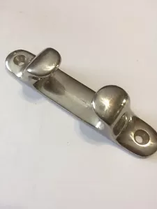 straight Stainless CHOCK 5" CHOCKS NOS Rope deck line chock - Foto 1 di 5