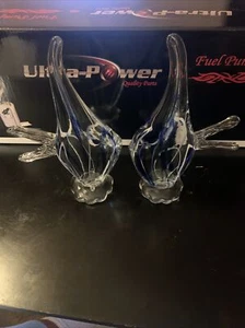 hand blown clear glass angel fish paperweight 7 in. - Picture 1 of 3