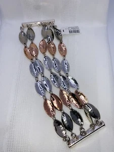 WHBM Bracciale Multi Fila Bicolore Chiusura Magnetica - Foto 1 di 5