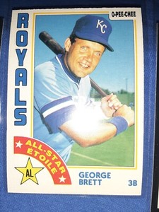 1984 O-Pee-Chee George Brett Kansas City Royals #223 ALL STAR FREE SHIPPING MVP