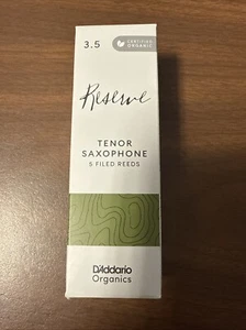 D’Addario Organic Reserve 3.5 Tenor Sax Reeds 5-pack - Picture 1 of 2