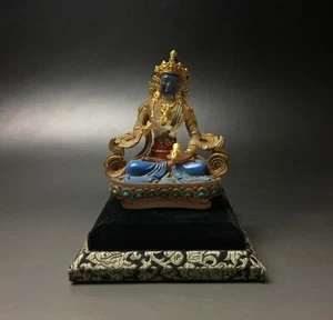 Rare Chinese Ming dynasty multi-color glass duddha statue - Picture 1 of 12
