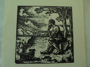 Hermann Fechenbach. Original Wood Engraving - Picture 1 of 1