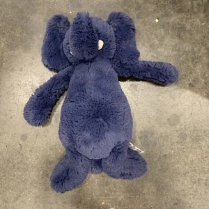 Jellycat Bashful Blue Elephant 12" Plush Lovey Stuffed Animal Toy SOFT!! - Picture 1 of 10