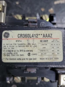 GE CR360L412**AAAZ 2P 60A Lighting Contactor 125V - Picture 1 of 2