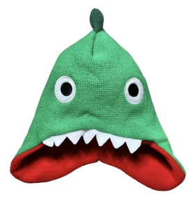 Green Dragon Knit Cap Beanie Set with Matching Gloves for Kids - Picture 1 of 7