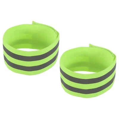 Reflectante Bandas para Brazo Muñeca Tobillo Pierna 12x2" para Correr Verde 2pzs - Imagen 1 de 4