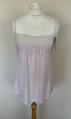 M&S Autograph Rosie Pink Lace Trim Lightweight Cami With Cashmere Size 10 BNWT • 13.32€