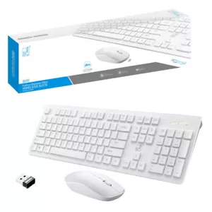 Wireless 2.4GHZ Slim Keyboard and Cordless Optical Mouse Combo For Laptop PC - Picture 1 of 9