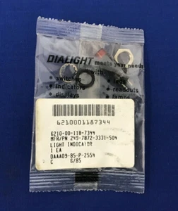 DIALIGHT 249-7872-3331-504 PANEL MOUNT INDICATOR LIGHT SHOCK RESISTANT RED - Picture 1 of 4
