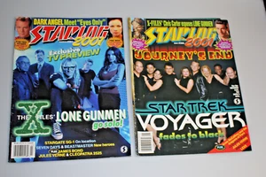 Starlog 2001 Magazine Lot - #284 X-files Lone Gunmen - #286 Star Trek Voyager - Picture 1 of 4