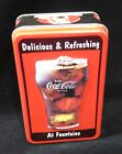 Collectible Coca Cola Tin Coke In Glass Delicious & Refreshing At Fountains