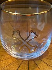 Bumbu Collectible Glasses Set of Four Gold Trimmed Bumbu Rum Glasses