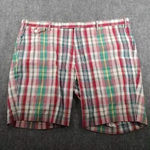 Polo Ralph Lauren vintage pantaloncino uomo 42 chino indiano madras piatto davanti preppy - Foto 1 di 9