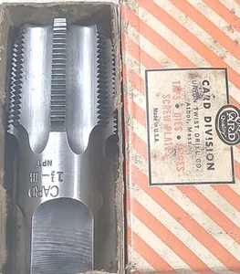 Union Twist Drill 1 1/2"-11-1/2 NPT Carbon 7 Flute Pipe Tap USA MADE TOOL 1140 - Picture 1 of 10