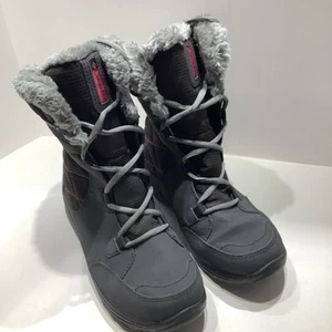 Columbia Women's Ice Maiden II Winter Boots Gray Waterproof Faux Fur Size 6M Exc - Picture 1 of 7