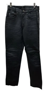 Wilsons Leather Black Leather Cowhide Motorcycle Relaxed Pants Jeans 30 x 32 - Picture 1 of 10