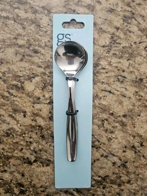 NEW Gourmet Settings Anise Soup Spoons 4-Pack Glossy Stainless Steel Flatwear - Imagem 1 de 3