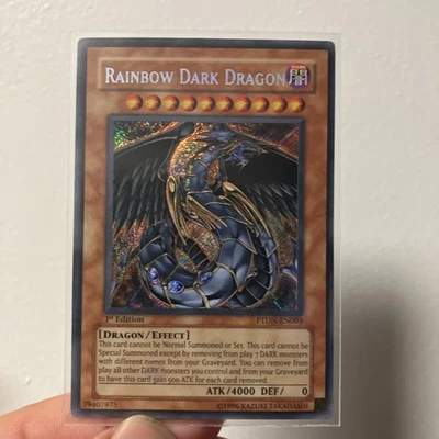 Yu-Gi-Oh Rainbow Dark Dragon 1st Edition Secret Rare PTDN-EN003 NM - Image 1 of 2